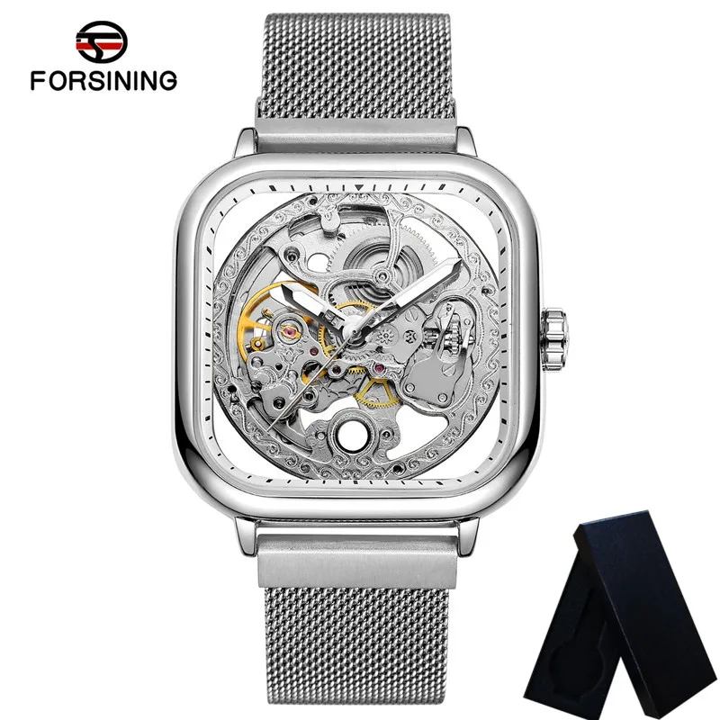 FORSINING мужские наручные часы автоматические механические военные армейские