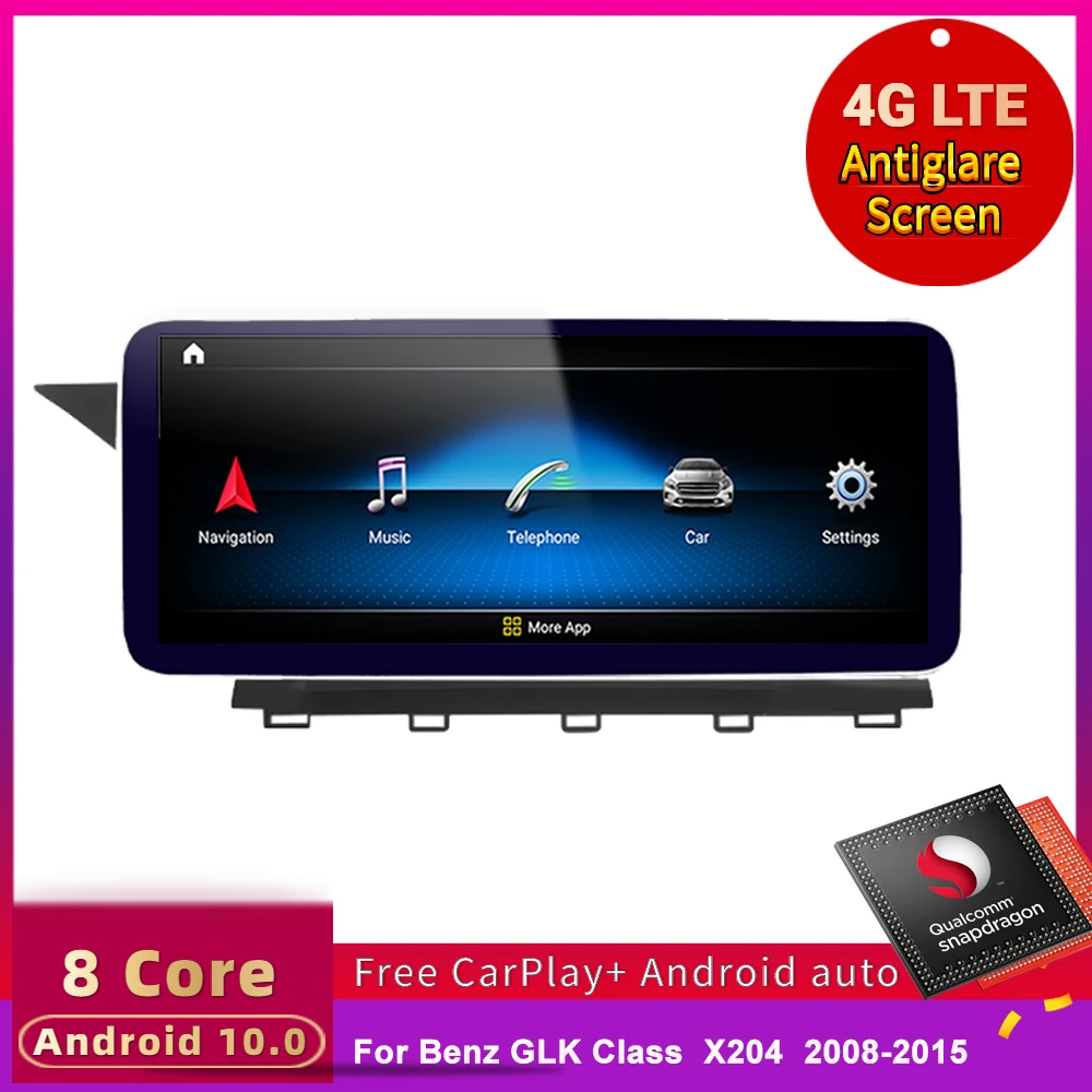 Мультимедийная система для автомобиля Android 10 0 4 + 64 ГБ dvd плеер стерео mercedes benz GLK X204