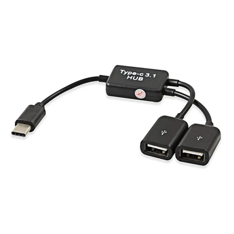 Micro USB/type C до 2 OTG двухпортовый концентратор кабель Y сплиттер Micro-usb type-C адаптер