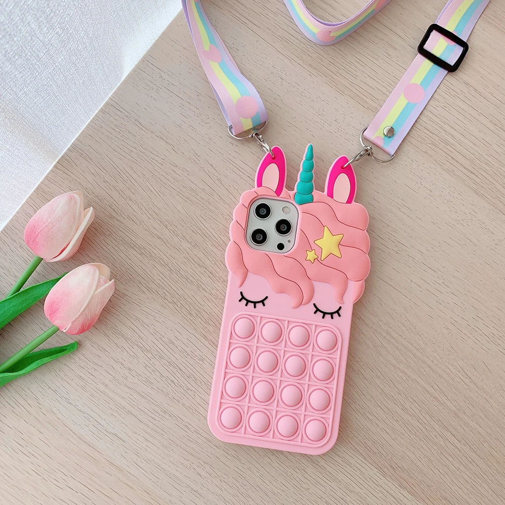 Pop фиджет-игрушки чехол с пузырьками для OPPO F5 F9 Pro A5 A7 A5S A3S A9 A11 A15 A31 A52 A53 A54 A55 A57 A59 A72 A75