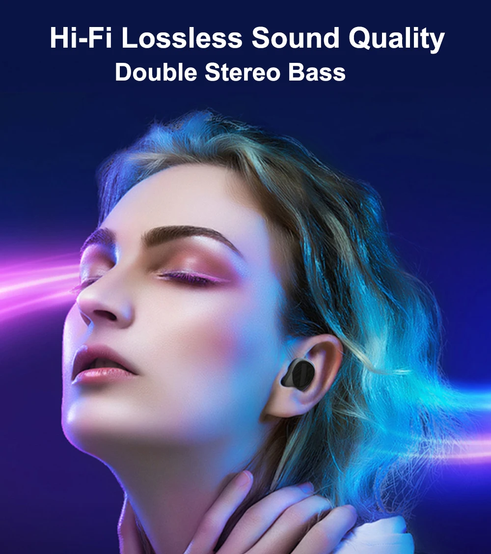 TWS Bluetooth V5.0 беспроводные наушники мини-наушники водонепроницаемые наушники с шумоподавлением с функцией Bluetooth динамика