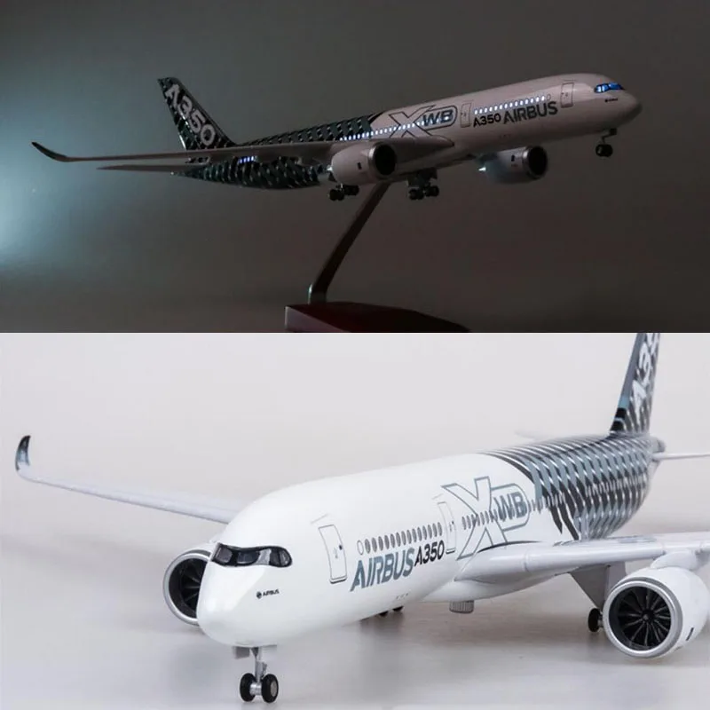 

47CM 1/142 Scale XWB Airline Airplane Model Toy Airbus A350 aircraft W Light & Wheel Diecast Plastic Resin Plane For Collection