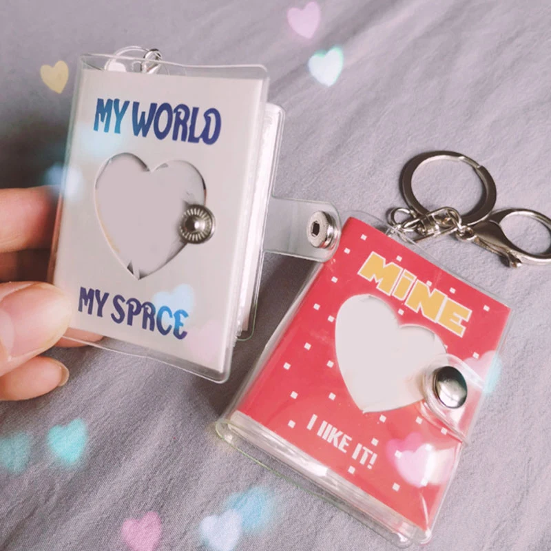 

Mini Ins Style Hollow PVC Retro 2 Inch Photo Album Love Photo Album With Keychain Popular Stylish Star-chasing Supplies