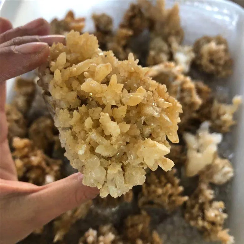 

Rare natural yellow calcite cluster coarse mineral specimen crystal quartz flower cluster beautiful