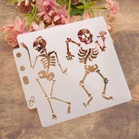 13 cm 5 1 inch dancing skeleton diy layer scrapbook coloring engraving album decoration painting template stencil