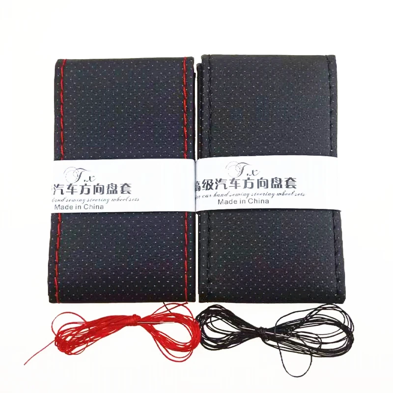 Кожаный чехол на руль сшитый вручную 38 см для Kia Rio K2 K3 K5 K4 Cerato Soul Forte Sportage R SORENTO Mohave