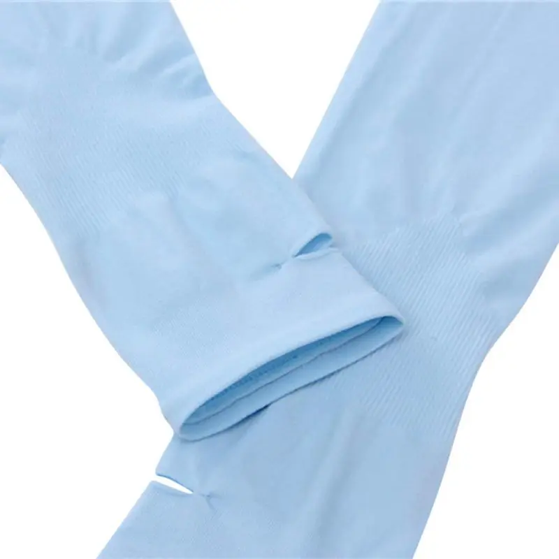 Auto Accessories Arm Sun Sleeves Long Sunblock Ice Silk Cooler Cover With Thumb Hole For Running Biking Driving New |