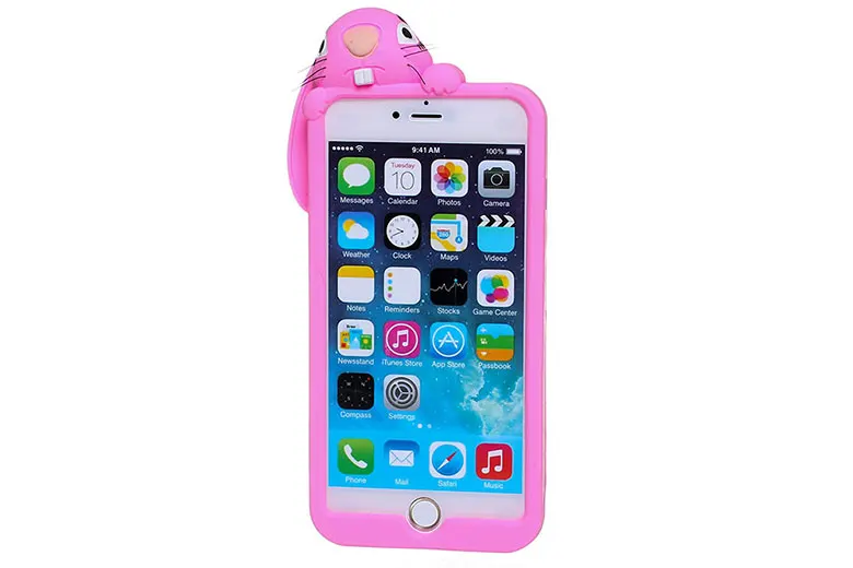 Лидер продаж силиконовый резиновый чехол с милым кроликом для Apple iPhone 6 Plus 5 дюйма