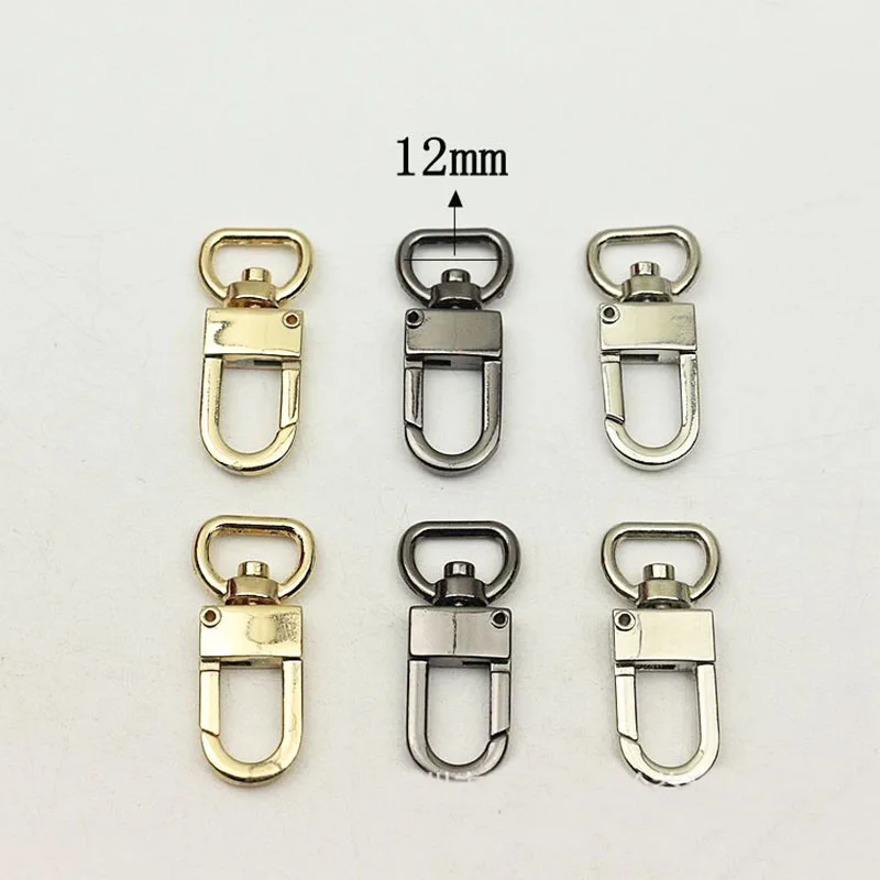20pcs 12mm Metal Hanger Buckles Bags Swivel Clasps Lobster Handbag Belt Strap Chain Snap Hook Clips DIY Hardware Accessories