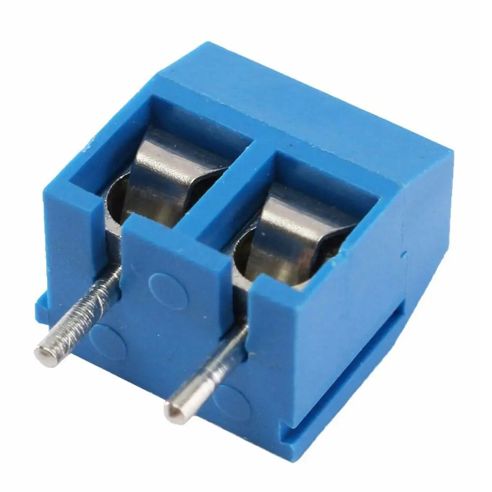 40pcs Blue High Quality 2-Pin Screw Terminal Block Connector 5.08mm Pitch Panel PCB Mount DIY | Обустройство дома