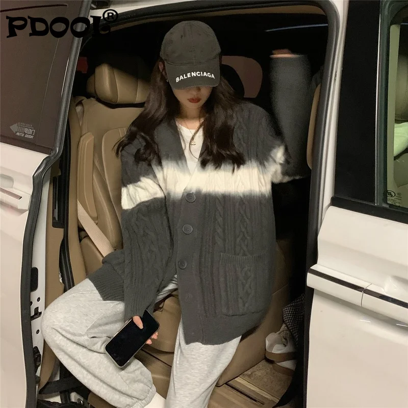 Осень 2021 корейский вязаный кардиган с подвеской Женский Свободный Повседневный