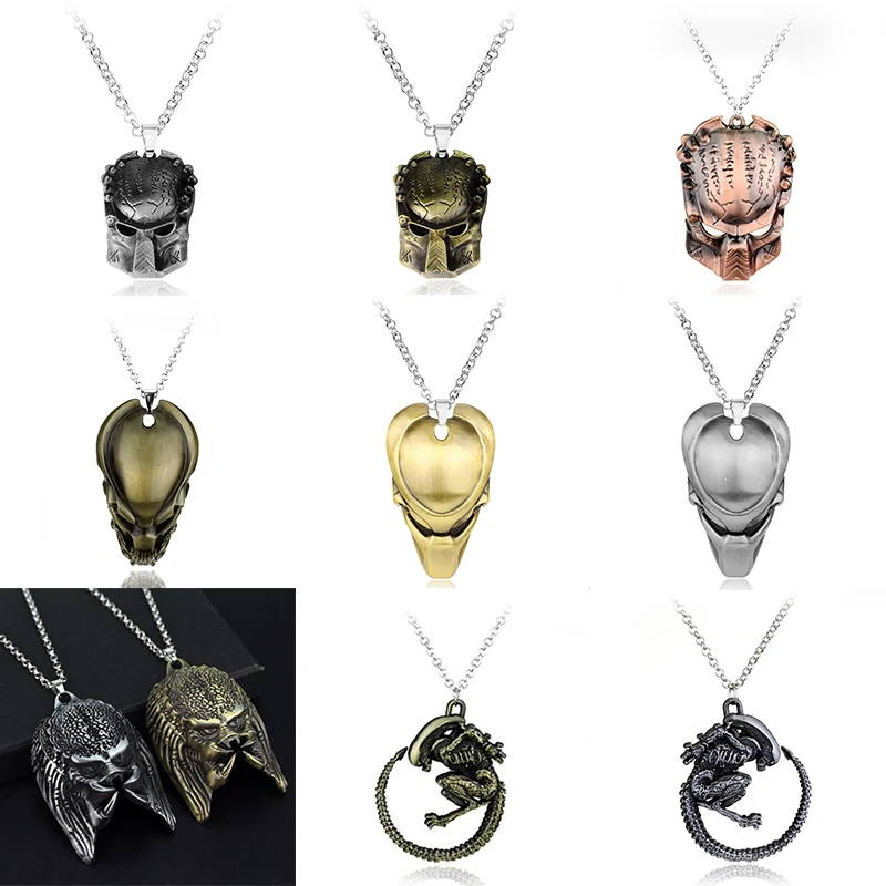 Ожерелье с маской чужого украшения HEYu металлический воротник для косплея в виде