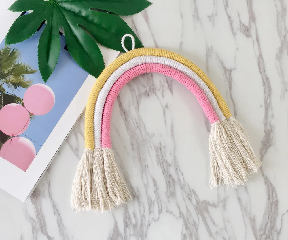 INS скандинавский 4 ручной вязки Радуга Новорожденный ребенок в кроватке декор для