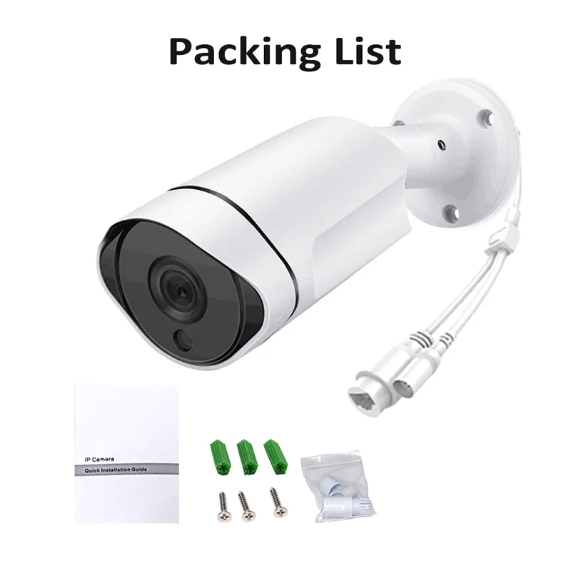 Водонепроницаемая наружная ИК камера ночного видения 5 МП 3 Мп 2 Onvif IP 48 в POE H265