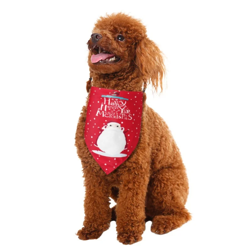 Рождественский бандана для собак с милым принтом лося нагрудники большой шарф
