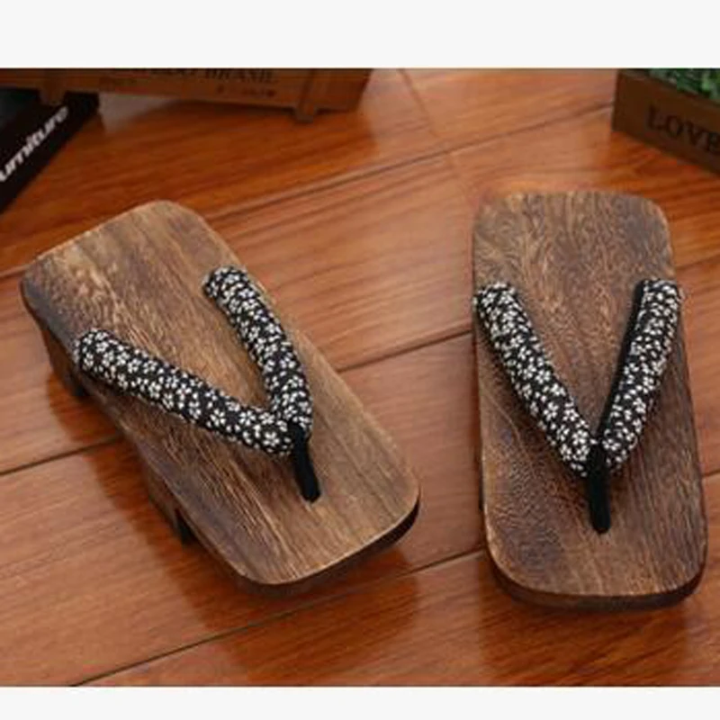 Деревянные сабо унисекс в японском стиле Geta Мужская и женская обувь для косплея