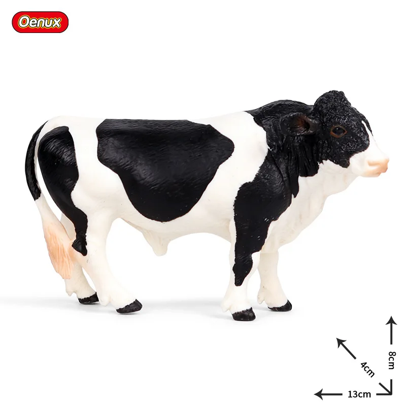 

13*4*8CM Children Simulation Solid Wild Animal Model Poultry Ranch Farm Yellow Milk Cow Yak Toy Decoration