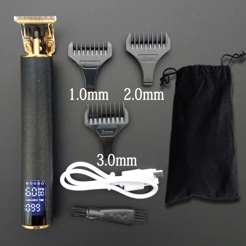 

2021 LCD Rechargeable Hair Clipper Electric Hair Trimmer Cordless Shaver Trimmer 0mm Men Barber Hair Cutting Machine for Men