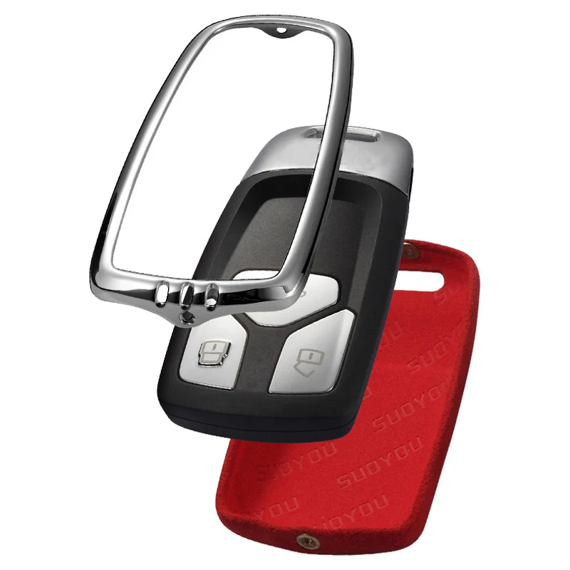 Чехол для автомобильного ключа из оцинкованного сплава Audi C6 A7 A8 R8 A1 A3 A4 A5 Q7 A6 C5 B9 4m TT