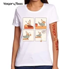 VagaryTees, футболка с креативным дизайном, женская футболка с комиксным принтом кокатила, летние топы в стиле жука, футболки, женская одежда