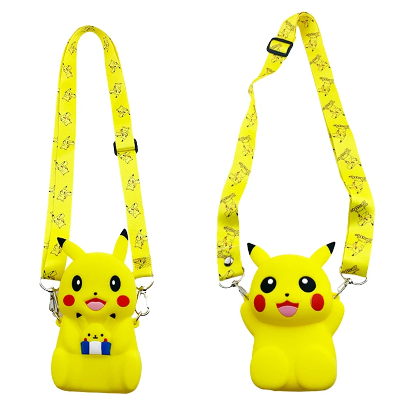 Оригинальный силиконовый кошелек для монет Pokemon Pikachu Eevee мультяшная сумка