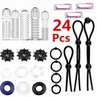 Набор колец на пенис для задержки эякуляции, презерватив для эрекции, растягиватель для члена, Эротические товары, интимные игрушки для взрослых для мужчин