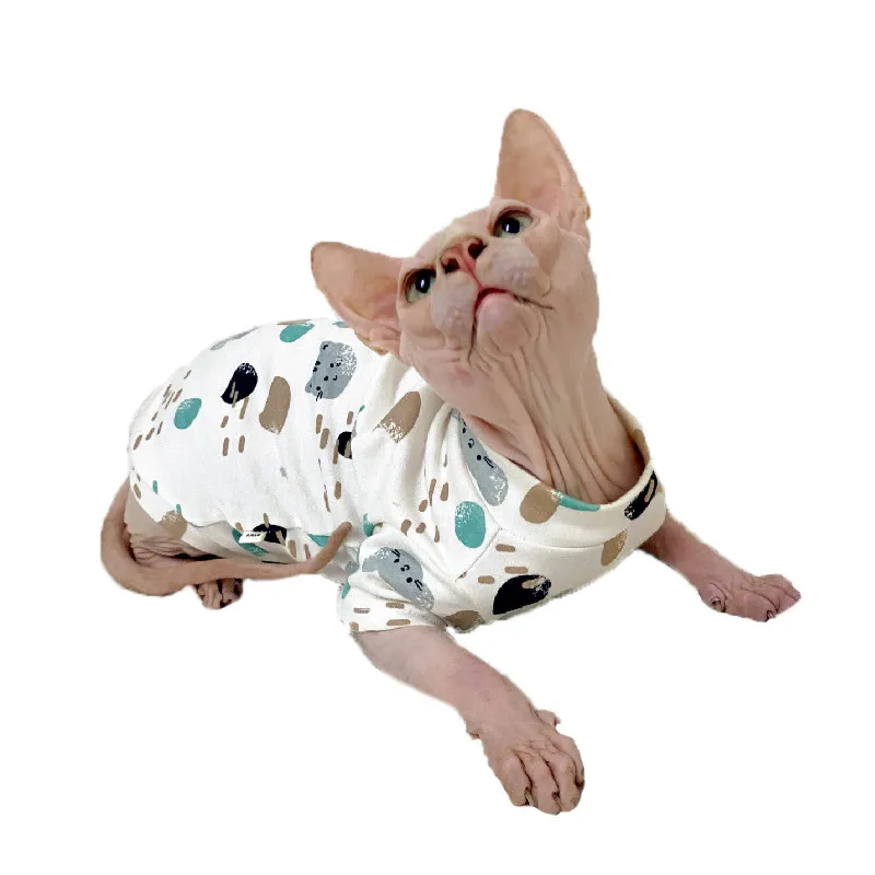 

sphynx cat clothes Spring Summer Cat Apparel Hairless Cat Clothing kitten Cute Cat Outfits