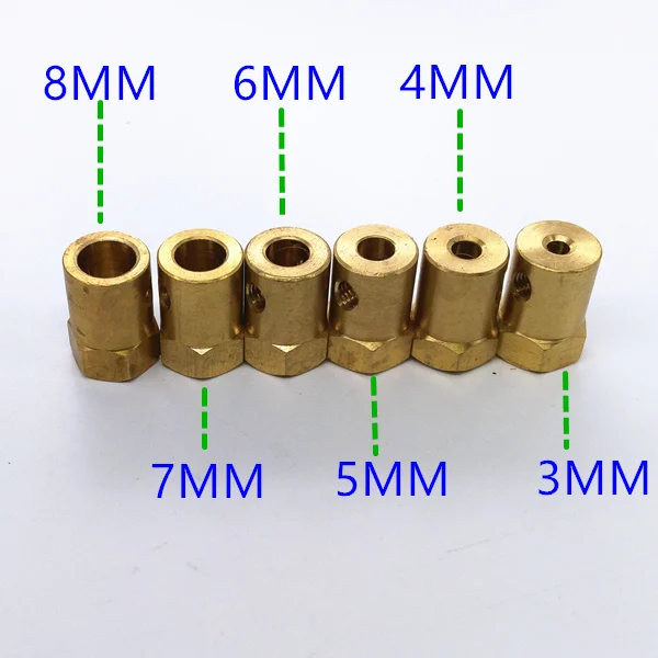 

8PCS DIY Smart Car Wheel Tire Connector/DC Motor Hexagon Coupling/12mm Wheel Hub Hex Adapter for RC Cars