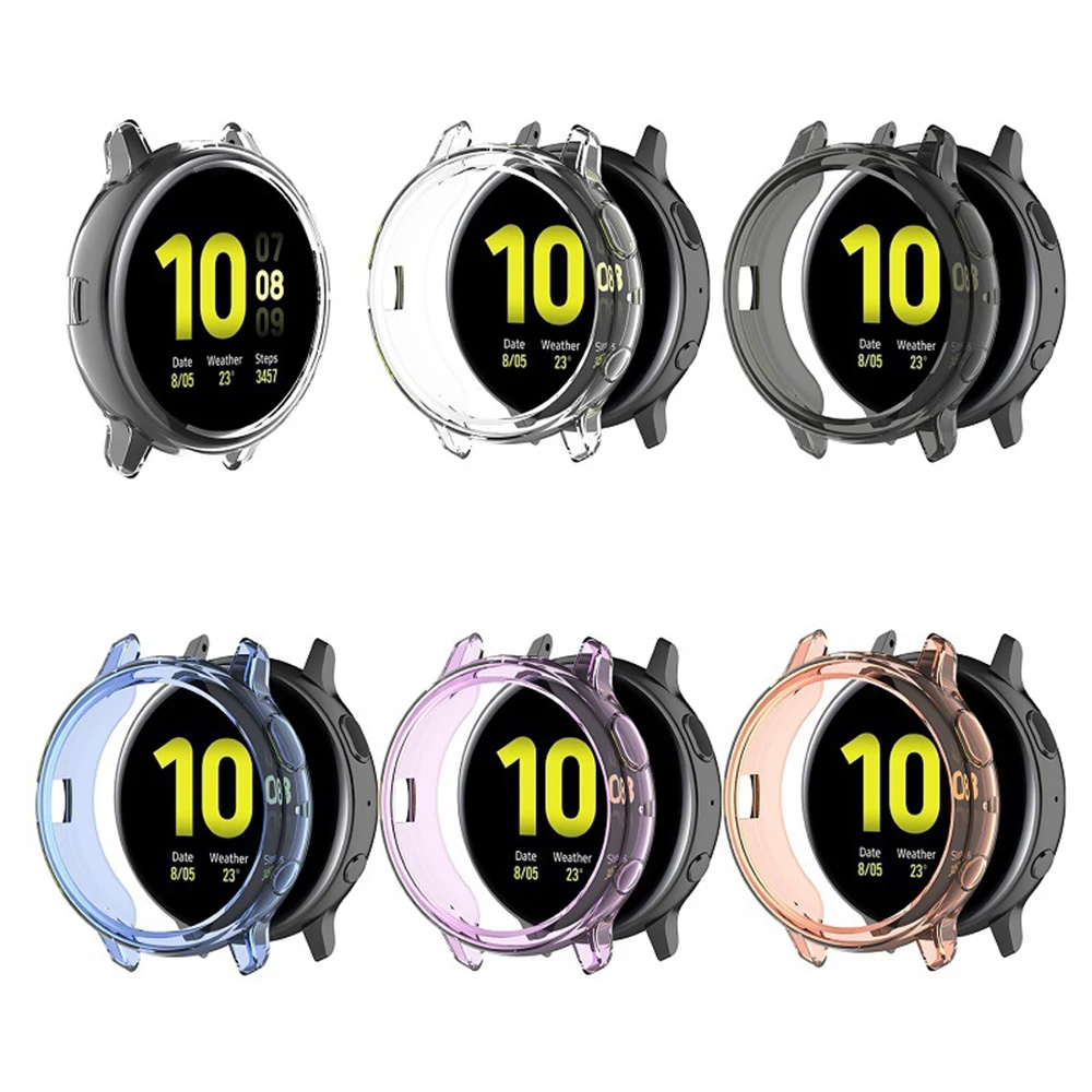 Прозрачный силиконовый защитный чехол из ТПУ для Samsung galaxy watch active 2 44 мм 40 SM R830 R820