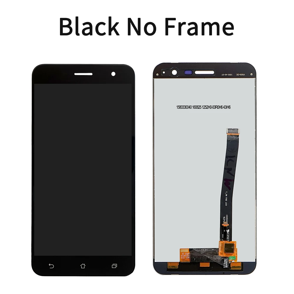 Black no frame 5," ЖК-дисплей для Asus ZenFone 3 ZE520KL, сенсорный экран с рамкой для ASUS ZE520KL, ЖК-дигитайзер Z017D Z017DA Z017DB - Цвет: Black no frame