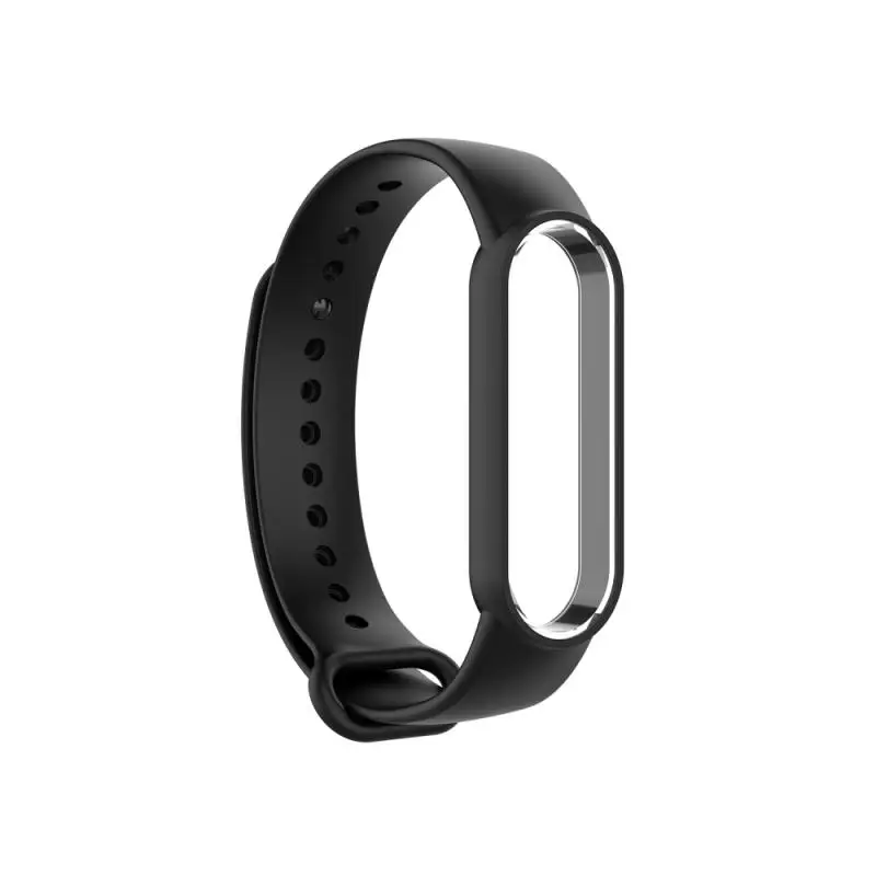 

For Xiaomi Bracelet 5 With Anti-lost Ring Glossy Strap Sport Multicolor Waterproof Replacement Wristband Watchband For MI Band 5