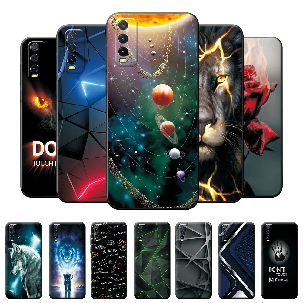 

Чехол V2043 для Vivo Y20 2021, мягкий силиконовый чехол из ТПУ, Модный чехол для телефона Vivo Y20 2021 6,51 дюймов V2048, задний бампер