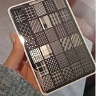 9.5X14.5cm большой размер ногтей штамповки пластины цветокгеометрический дизайн ногтей шаблон для DIY ногтей Декор 5,6 см круглая стемпер пластина