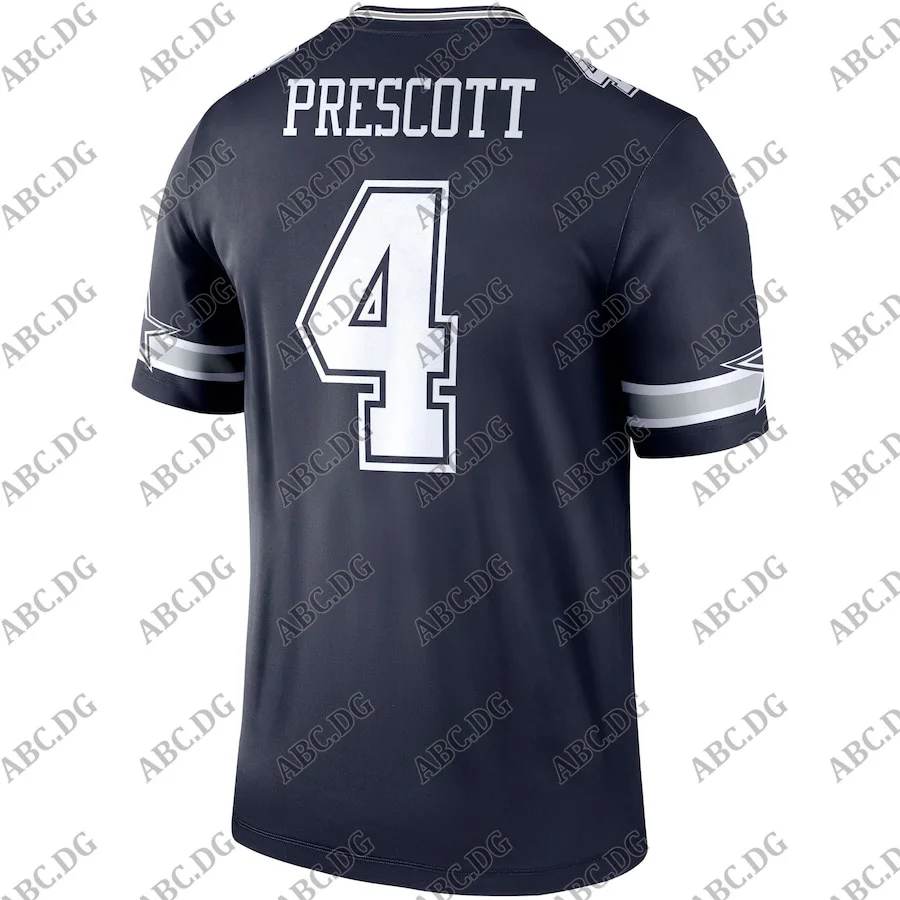 

Customized Stitch American Football Jersey Men Women Kid Youth Dallas Dak Prescott Navy Legend Player Jersey