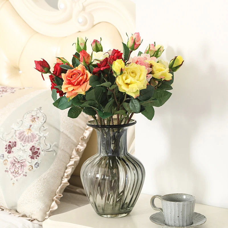 Букет из искусственных цветов пиона розового шелка недорогой букет для семьи и