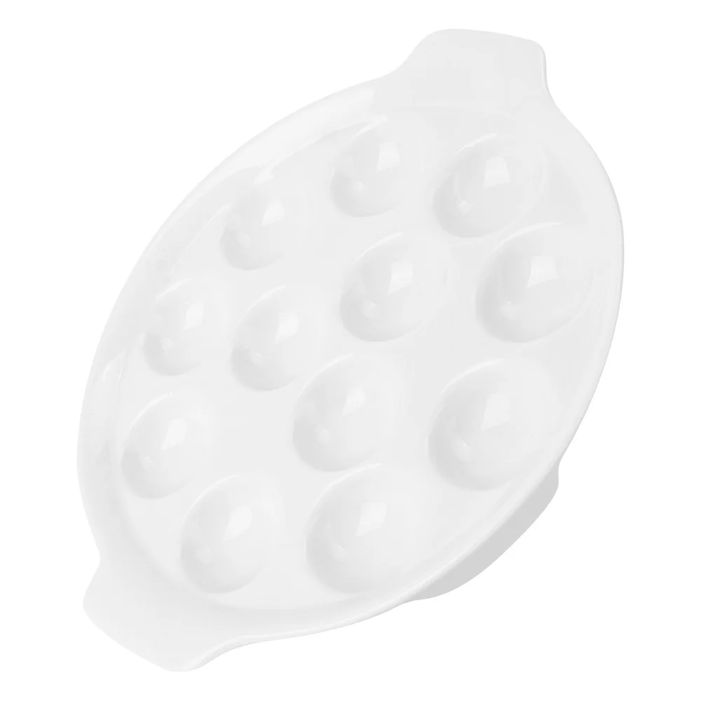 

1Pc Sub-packing Baking Dish Kitchen Baking Plate Snail Baking Dish (White)