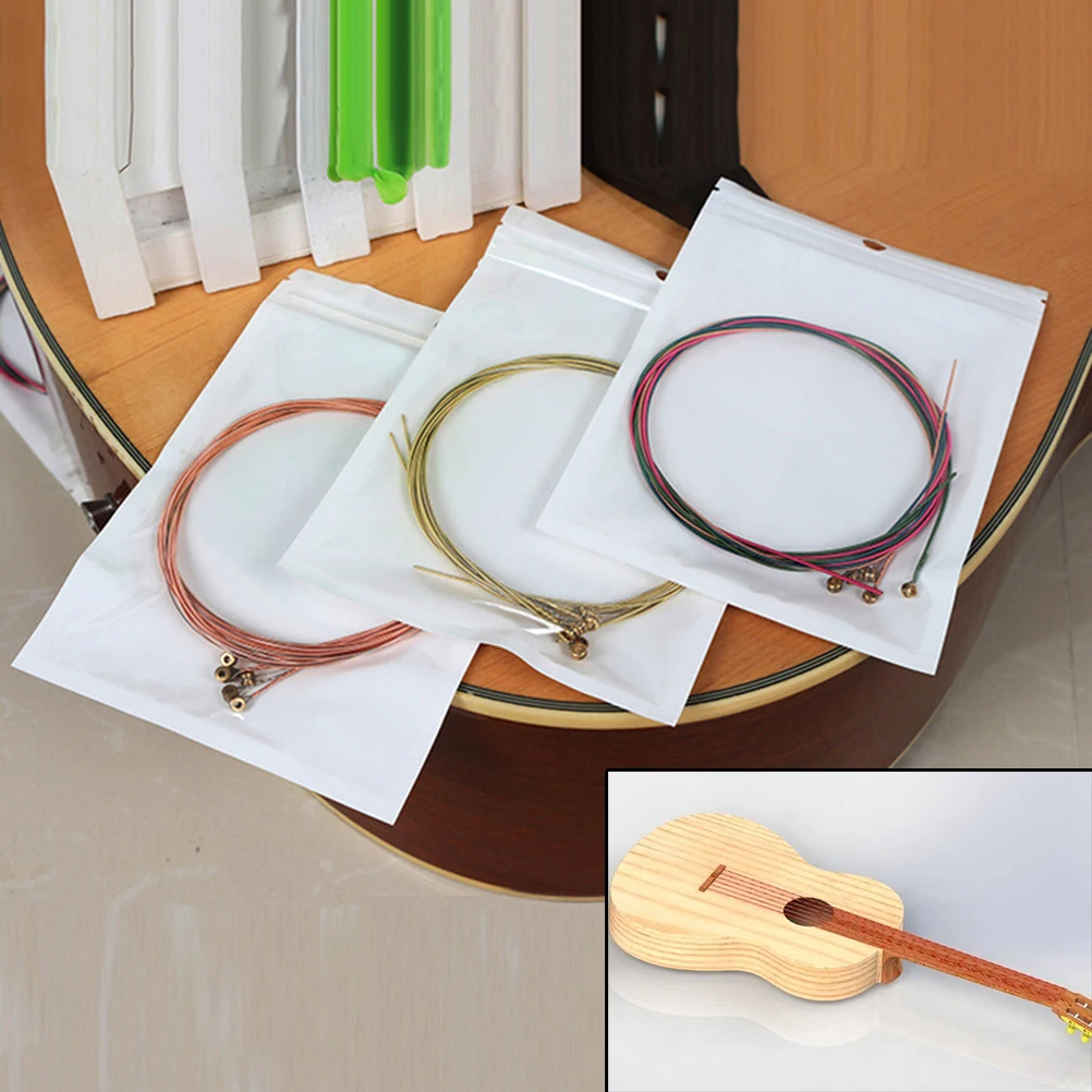 6 шт./компл. стальные струны цветные гитарные профессиональная акустическая