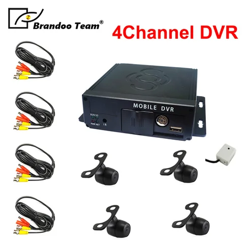 Экономически выгодная автомобильная система DVR 4-канальный автомобильный такси DVR камера комплект 4CH SD MDVR камера регистратор Поддержка 256 ГБ запись видео и аудио