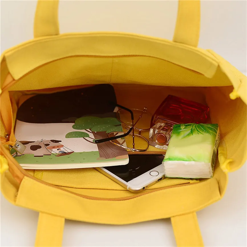 Женская Холщовая Сумка Bolsos Mujer простая вместительная винтажная сумка на молнии