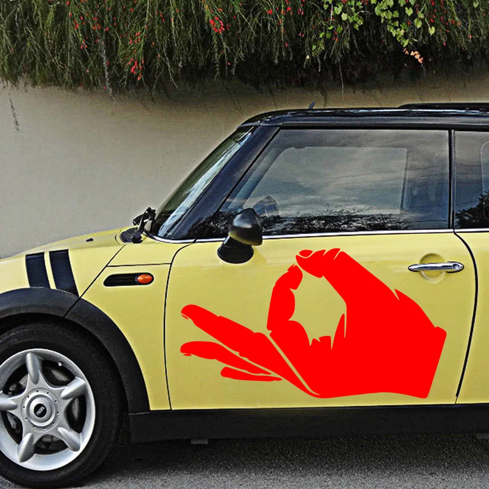 

Diy Ok Gesture Stickers Voiture Fashion Cartoon Car Sticker Window Decoration Personality Vinyl Decals