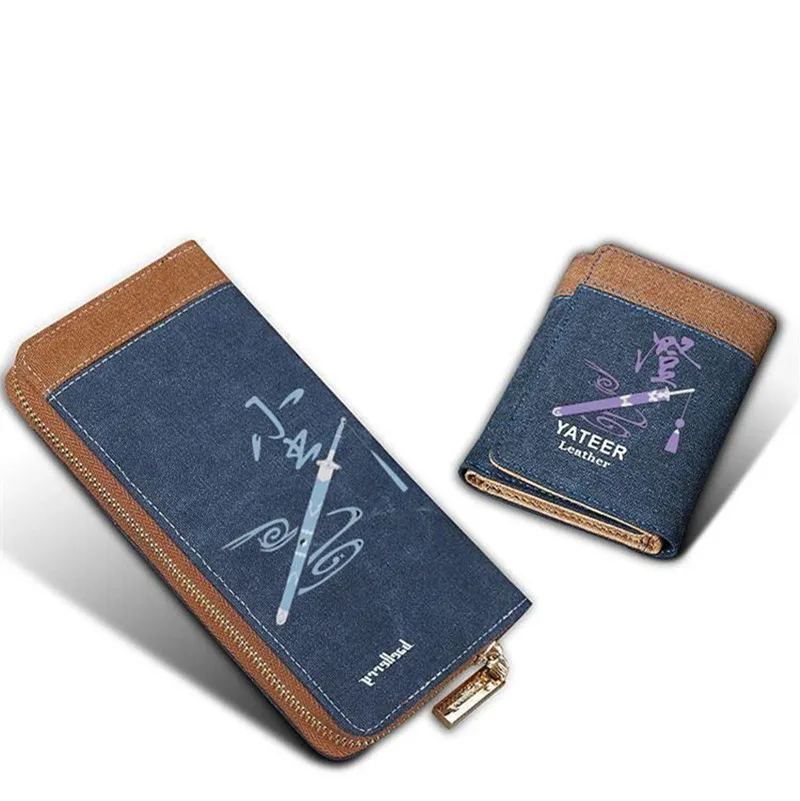 

Длинный Короткий Повседневный Кошелек для монет для косплея МО дао ЦЗУ Ши Вэй усян Lan Wangji Аниме складной кошелек Grandmaster of Demonic Culture