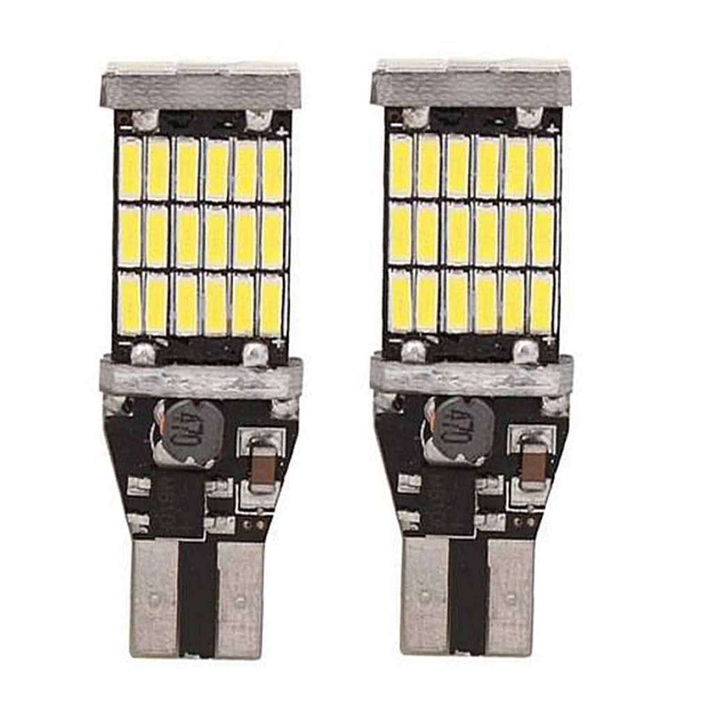 

2PCS T15-4014-45SMD Car LED Turn Signal Brake Reversing Lights - Super White