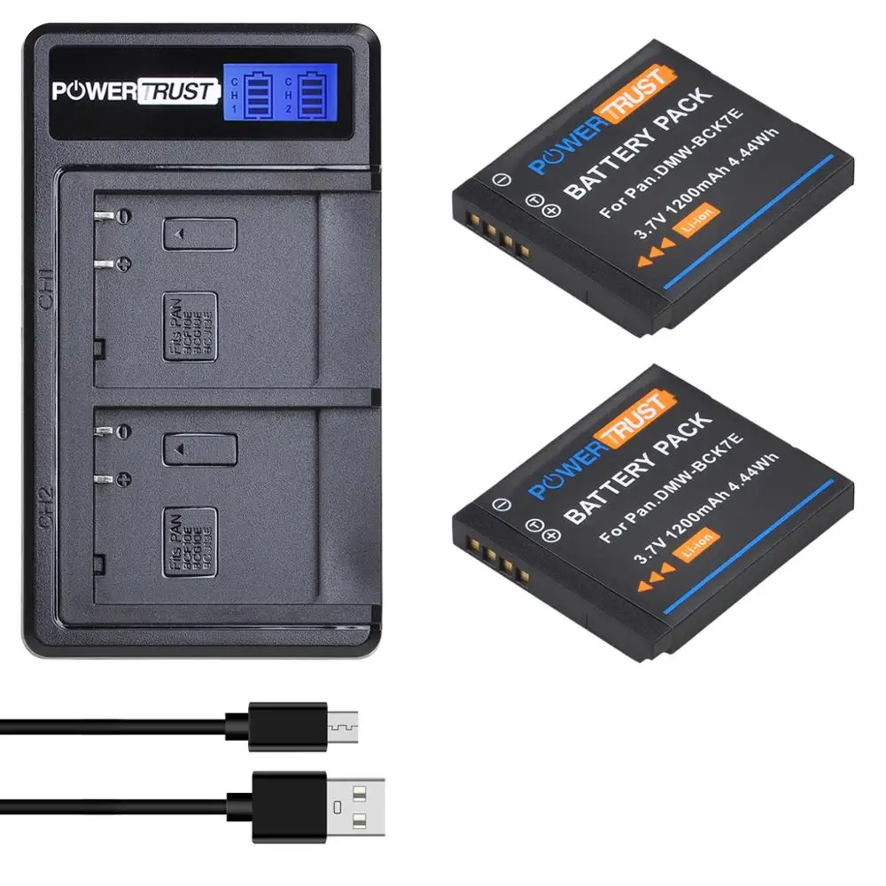 Аккумулятор и зарядное устройство DMW-BCK7 DMW-BCK7E для Panasonic DMW-BCK7PP NCA-YN101G Lumix DMC-FP5 DMC-FP7