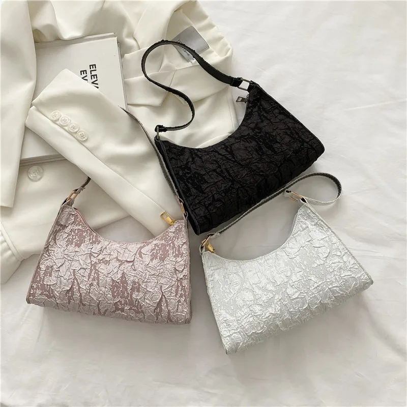 

PU leather ladies underarm bag retro solid color ladies square handbag fashion design ladies shoulder bag