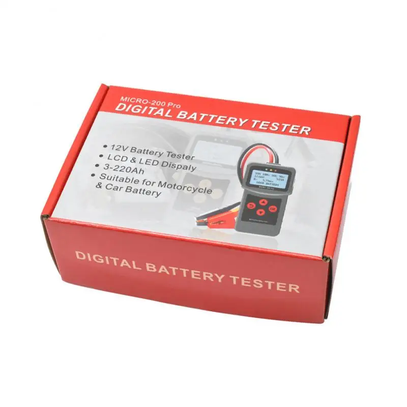 

Car Motorcycle Battery Tester 12V 6V Battery System 7-30VDC Micro-200Pro Car Battery Tester Charging Load Tools
