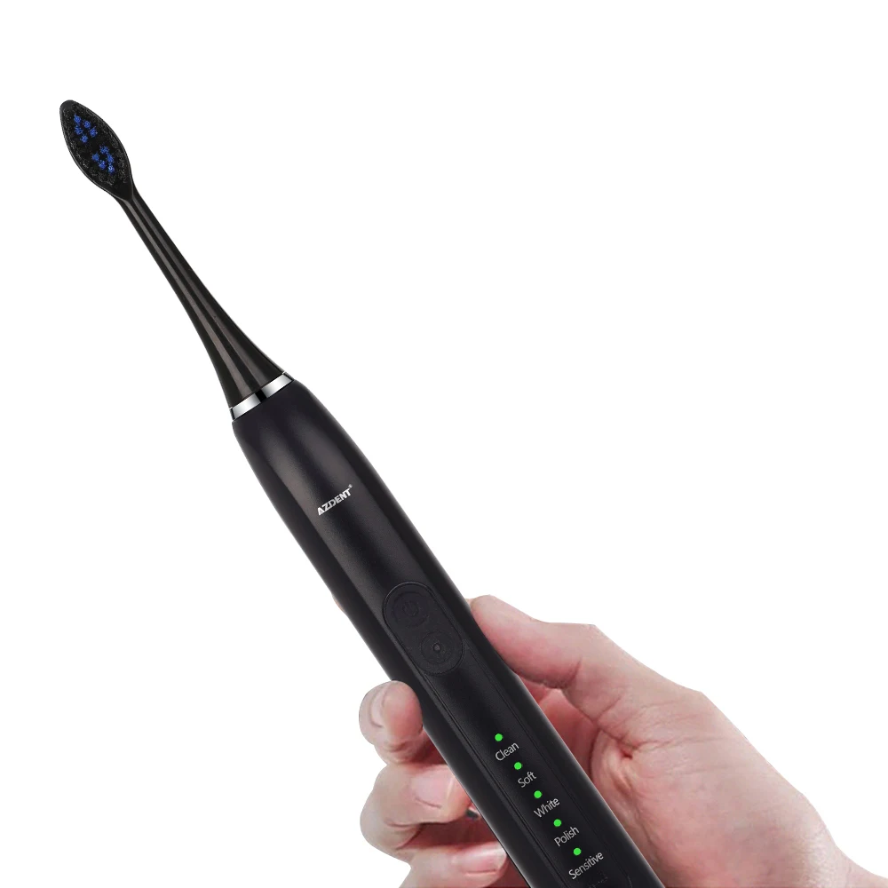 Ультразвуковая электрическая зубная щетка AZ 5 Pro с 2 насадками перезаряжаемая