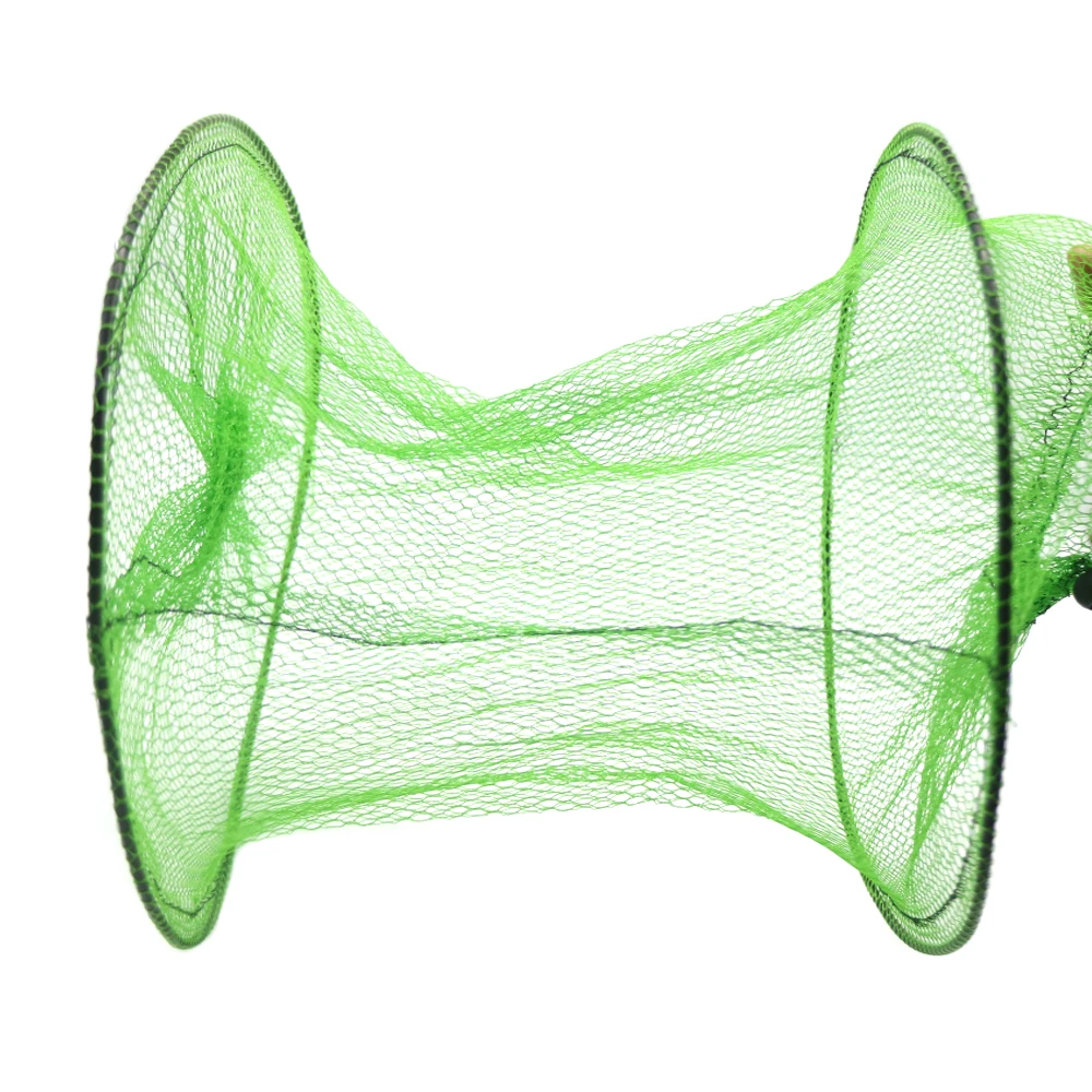 2 Layers Portable Fishing Net Fish Shrimp Mesh Cage Cast Net Fishing Trap Network Foldable Fishing Net Tackle50 x 30cm