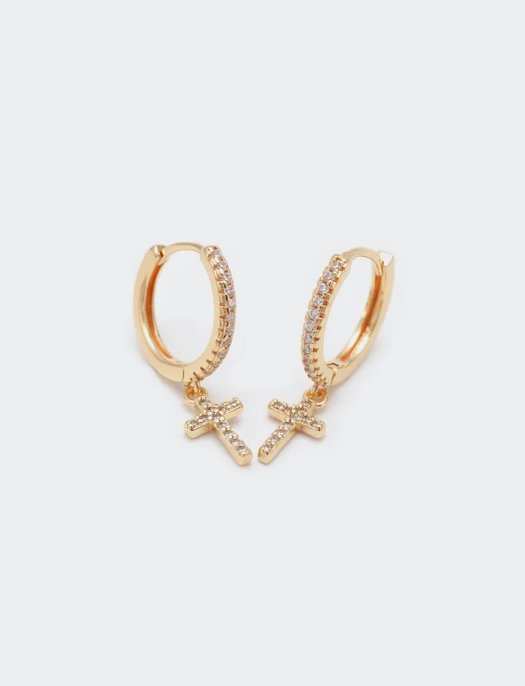 

Men And Women Cross Earrings Fashion Hip Hop Cross Pendant Dangle Personality Earrings Jewelry Gift For Men And Women