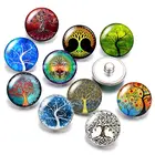 DB0436 красота абстрактная красочная жизнь дерева 18 мм кнопки 10 шт. Смешанные Круглые фото стекло кабошон стиль для кнопки jewe