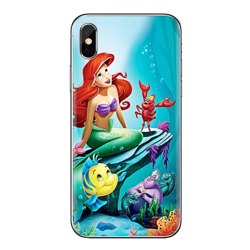 Силиконовый чехол принцессы русалки для samsung Galaxy S2 S3 S4 S5 MINI S6 S7 edge S8 S9 Plus Note 2 3 4 5 8 Coque